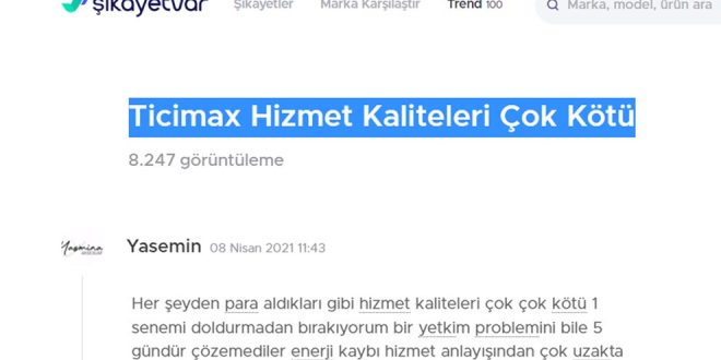 Ticimax Şikayet
